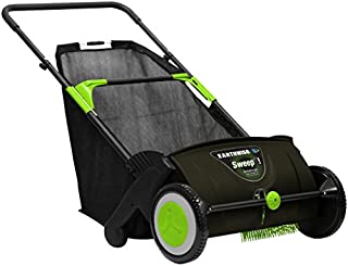 Earthwise LSW70021 21-Inch Leaf & Grass Push Lawn Sweeper, Width, Black