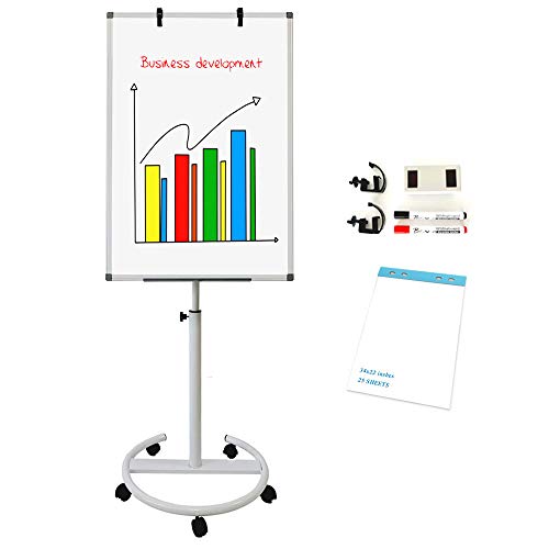 BEST BOARD Mobile Whiteboard, Magnetic Dry Erase Board, Flipchart Easel, 24 x 36 inches