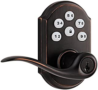 Kwikset 99110-009 SmartCode Electronic Lock with Tustin Lever Featuring SmartKey, Venetian Bronze