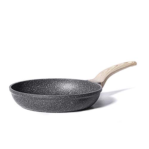 Carote 8 Inch Nonstick Skillet Frying Pan Egg Skillet Omelet Pan, Nonstick Cookware Granite Coating from Switzerland,Black