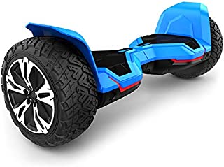 Gyroor Warrior 8.5 inch All Terrain Off Road Hoverboard with Bluetooth Speakers and LED Lights, UL2272 Certified Self Balancing Scooter 2018(Blue)