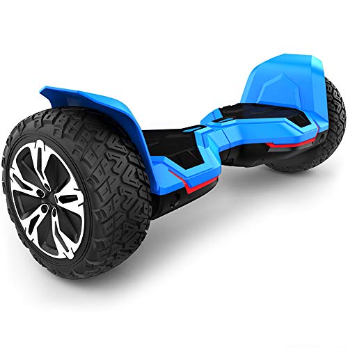 Gyroor Warrior 8.5 inch All Terrain Off Road Hoverboard with Bluetooth Speakers and LED Lights, UL2272 Certified Self Balancing Scooter 2018(Blue)