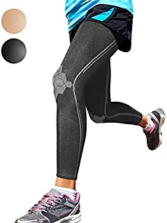 Sparthos Leg Compression Sleeves - Aid in Recovery and Support Active Lifestyle - Innovative Breathable Elastic Blend - Anti Slip, Day & Night Wear (Midnight Black, X-Large)