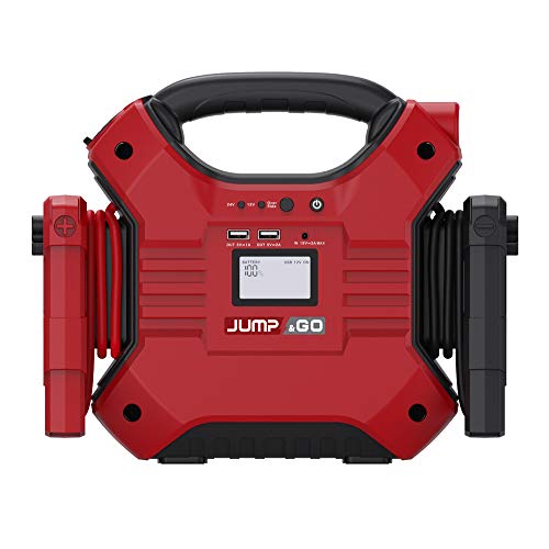 JUMP&GO JX02 / 32,000mAh Portable Car Jump Starter - 12V :1200A Paek, 24V:600A Paek, Power Bank Car Battery Pack, Car Battery Booster (12V/24V Potable Car Jump, Up to 13.0L Gas or 8.0L Diesel)