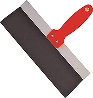 Edward Tools Blue Steel Taping Knife 12 - Pro Tapered blade for close to corner use without scraping wall - Hi-visiblity ergonomic handle - Rust proof steel - Perfect flex