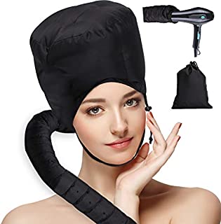 Noverlife Hair Dryer Bonnet, Deep Conditioning Hair Dryer Cap with Hose, Adjustable Large Hair Blower Cap Treatment Hood Soft Bonnet Attachment for Natural Curly Textured Hair Care Drying Styling