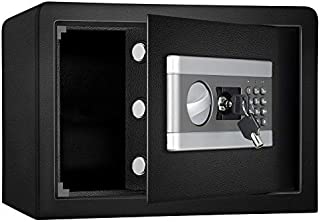 Fireproof and Waterproof Safe Cabinet Security Box, Digital Combination Lock Safe with Keypad LED Indicator, for Cash Money Jewelry Guns Cabinet (Black) (0.8cub)