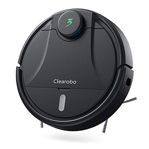 Robot Vacuum Cleaner 2200Pa Super Suction Electric Robotic Vacuum Mop Cleaning for Pet Hair, App Control & Laser Smart Navigation & Precise Map & 180min Runtime, OPOVE Clearobo 3, Black