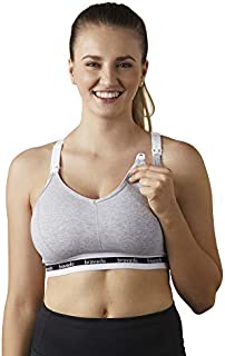 BRAVADO! DESIGNS Womens Original Full Cup Maternity & Nursing Sleep Bra, Dove Heather, Large - Full Cup