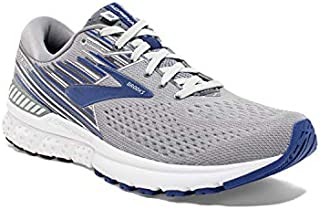 Brooks Mens Adrenaline GTS 19 Running Shoe - Grey/Blue/Ebony - 2E - 10.0