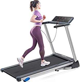 Merax Folding Electric Motorized Running Treadmill, Jogging Walking Machine with Bluetooth Function, Speakers, 15 Preset Programs, Incline Adjustment and Downloadable Sports App (Black)