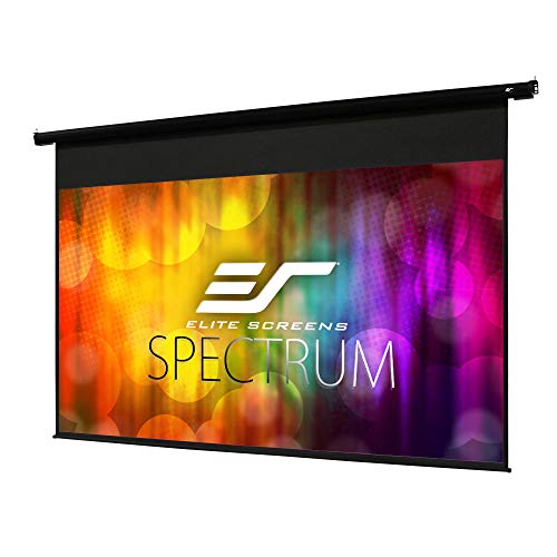 Elite Screens Spectrum Electric Motorized Projector Screen with Multi Aspect Ratio Function Max Size 128-inch Diag 16:10 & 124-inch Diag 16:9, Home Theater 8K/4K Ultra HD Ready Projection, ELECTRIC128X