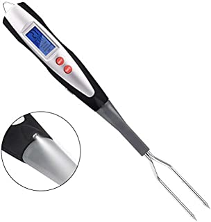 Meat Thermometer Fork BBQ Fork with Thermometer Digital BBQ Fork Thermometer Digital Cooking Fork Instant Read Fork for Kitchen, Grilling, Smoker, Barbecue, Turkey