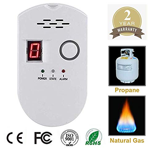 Natural Digital Gas Detector, Home Gas Alarm, Gas Leak Detector,High Sensitivity LPG LNG Coal Natural Gas Leak Detection, Alarm Monitor Sensor Home/Kitchen