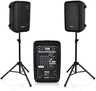 PA Speaker DJ Mixer Bundle - 300 W