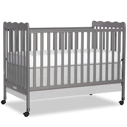 Dream On Me Carson Classic 3 in 1 Convertible Crib, Steel Grey