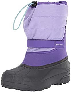 Columbia Unisex-Kid's Youth Powderbug Plus II Snow Boot, Emperor/Paisley Purple, 7 Regular US Big Kid