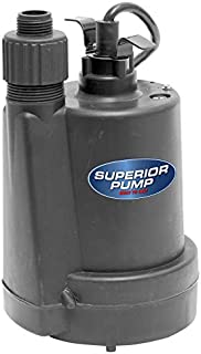 Superior Pump 91250 Utility Pump, 1/4 HP, Black