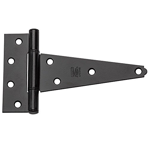 National Hardware N129-155 V286 Extra Heavy T Hinges in Black, 2 pack