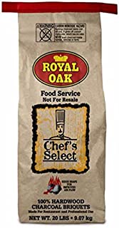 Royal Oak Natural Organic Premium Hardwood Charcoal Briquettes for Grills and Smokers, 20 Pounds