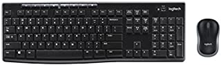 Logitech MK270 Wireless Keyboard and Mouse Combo - Keyboard and Mouse Included, 2.4GHz Dropout-Free Connection, Long Battery Life (Frustration-Free Packaging)