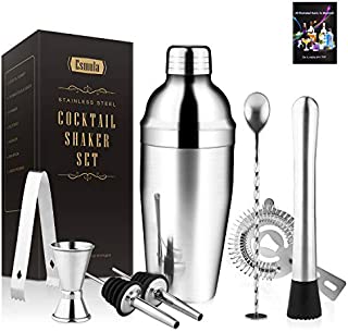 Cocktail Shaker Set 8 Piece, 25oz Stainless Steel Bartender Kit