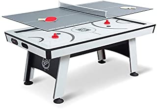 NHL Power Play Air Powered Hockey Table with Table Tennis Top - 80 Inches - Includes Hover Hockey Pucks, Pushers, Table Tennis Balls, Paddles, and Net