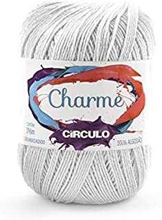 Charme 100% Cotton Threads in 10 Choices of Colors. Suitable for 2.5mm to 3mm Needle and 3mm to 4mm Crochet Hook. Great use for Sewing and Arts and Crafts Projects (White)