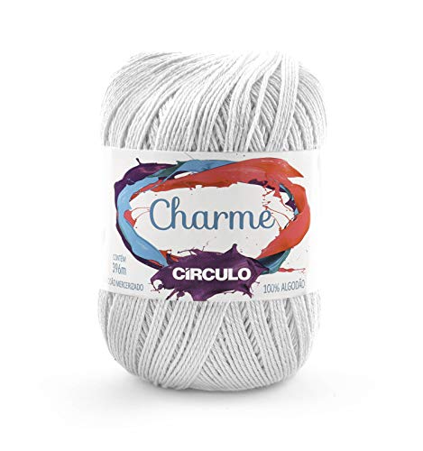 Charme 100% Cotton Threads in 10 Choices of Colors. Suitable for 2.5mm to 3mm Needle and 3mm to 4mm Crochet Hook. Great use for Sewing and Arts and Crafts Projects (White)