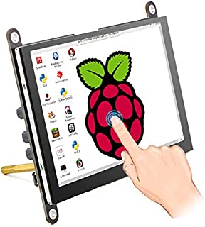 ELECROW 5 Inch Raspberry Pi Monitor Touchscreen Capacitive IPS Display 800x480 USB Powered HDMI Monitor with Built-in Speaker & Stand for Raspberry Pi 4 3 2 Model B Win PC