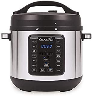 Crock-pot 8-Quart Multi-Use XL Express Crock Programmable Slow Cooker with Manual Pressure, Boil & Simmer, 8QT, Stainless Steel