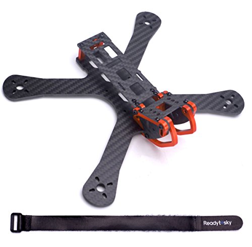 Readytosky 220mm FPV Racing Drone Frame Carbon Fiber 5 inch Quadcopter Freestyle Frame Kit 4mm Arms + Lipo Battery Strap