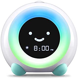 LittleHippo Mella Ready to Rise Children's Trainer, Alarm Clock, Night Light Sleep Sounds Machine (Arctic Blue)