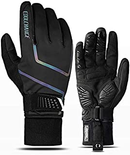 Coolchange Bike Gloves Winter Thermal Touch Screen Water Resist Cycling Gloves