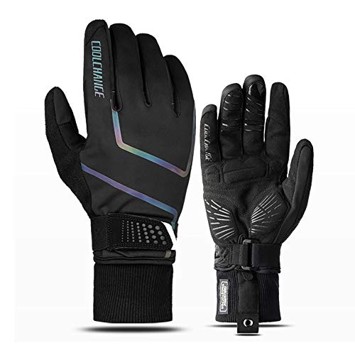 Coolchange Bike Gloves Winter Thermal Touch Screen Water Resist Cycling Gloves