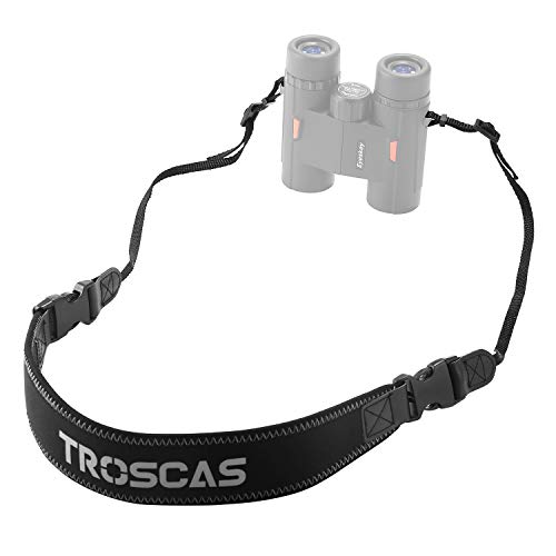 TROSCAS Super Comfort Neoprene Optic Straps | Loop Connectors | Field Repair Buckle | Lightweight | Adjustable Length Neck Straps for Binoculars Cameras (Type 2)