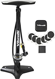 Vibrelli Bike Floor Pump with Gauge