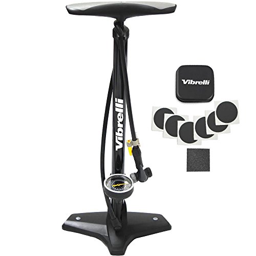 Vibrelli Bike Floor Pump with Gauge