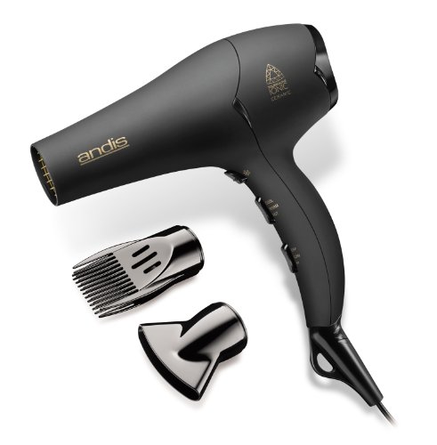 Andis 80480 1875-Watt Tourmaline Ceramic Ionic Hair Dryer, Black