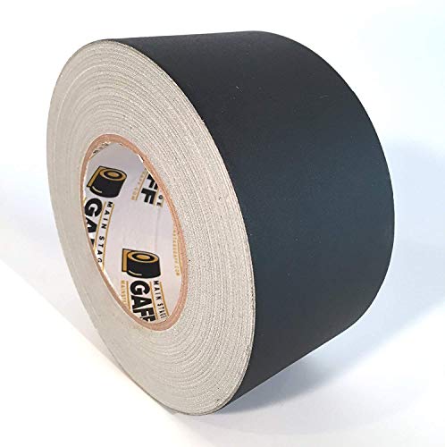 Gaffers Tape - 3 inch by 60 Yards - Black - Main Stage Gaff Tape - Matte Finish - Easy to Tear by Hand (1)