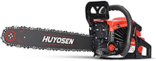 HUYOSEN 54.6CC 2-Stroke Gas Powered Chainsaw, 20-Inch Chainsaw, Cordless Handheld Gasoline Power Chain Saws for Cutting Trees, Wood, Garden and Farm