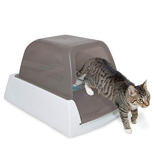 PetSafe ScoopFree Ultra Self-Cleaning Cat Litter Box  Automatic with Disposable Tray  Taupe Covered