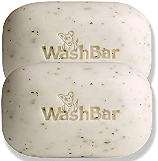 WashBar Natural Dog Shampoo Bar - Natural Bar Soap and Dog Shampoo For Allergies and Itching and Sensitive Skin, Easier to Use Than Liquid Shampoo With No Plastic Bottle Waste, 2pack