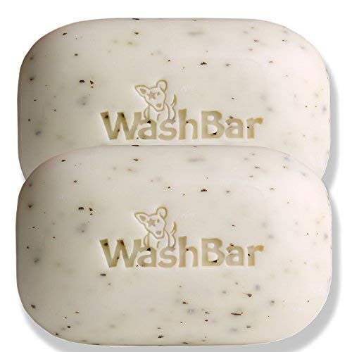 WashBar Natural Dog Shampoo Bar - Natural Bar Soap and Dog Shampoo For Allergies and Itching and Sensitive Skin, Easier to Use Than Liquid Shampoo With No Plastic Bottle Waste, 2pack