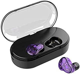 TWS Bluetooth 5.0 Touch Earphones Running Headset True Wireless Bluetooth Stereo Headphone Deep Bass Earbuds IPX7 Waterproof|Phone Earphones & Headphones, Purple