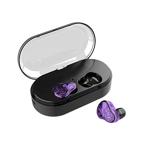 TWS Bluetooth 5.0 Touch Earphones Running Headset True Wireless Bluetooth Stereo Headphone Deep Bass Earbuds IPX7 Waterproof|Phone Earphones & Headphones, Purple