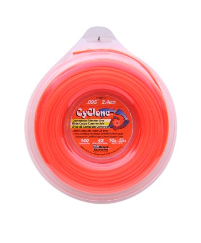 Cyclone .095-Inch-by-140-Foot Spool Commercial Grade 6-Blade 1/2-Pound Grass Trimmer Line, Orange CY095D1/2-12 (One Pack)