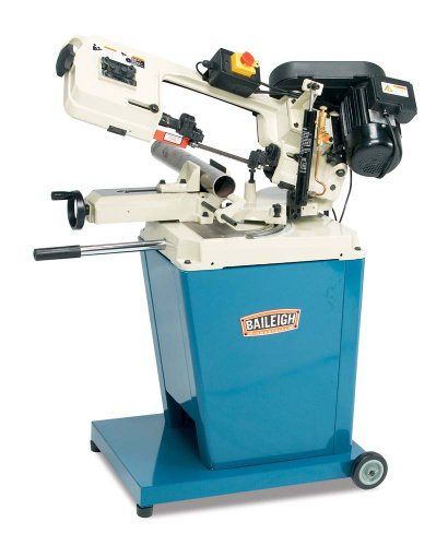 Baileigh BS-128M Pneumatic/Manual Portable Metal Cutting Band Saw, 0.75hp Motor, 110V