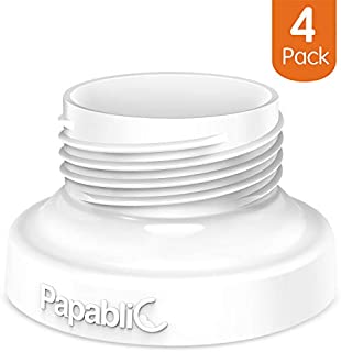 [4-Pack] Papablic Direct Pump Bottle Adapter, for Spectra S1 S2, Avent Breast Pumps to Use with Comotomo Baby Bottles