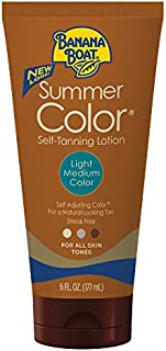 Banana Boat Self Tanning Lotion, Light/Medium Summer Color for All Skin Tones, Reef Friendly, 6 Ounce